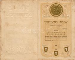 Ca. 1900 Könyvnyomdászok szakköre tagsági jegy, kitöltetlen