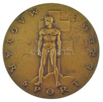 Arató Gyula (1889-1969) ~1940. "Magyar Sport Érem / A jövő nemzedéke a nemzet jövője" kétoldalas bronz érdemérem (61mm) T:AU