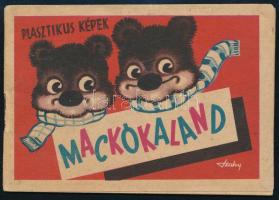 1958 Kálmán Jen?  Rajzoló: Szakmáry László Mackókaland, Plasztikus képek. 3-d-s szemüveggel nézhető képregényfüzet 18p. 12x8 cm