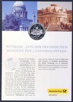 Németország 1999. "Potsdam" Ag (999) emlékérem 15g kisalakú emlékíven, bélyeggel T:PP