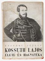 Sárkány József: Kossuth Lajos élete és hagyatéka. Cegléd, 1944., Garab József-ny. Kiadói félvászon-kötés, foltos kiadói papír védőborítóban, kissé kopott borítóval, foltos lapokkal, a könyv végén a könyvtest elvált a borítótól.