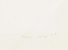 Mark (Márkus), Anna (1928-): Geometrikus kompozíció, 1990. Szitanyomat, papír, jelzett, számozott (8...