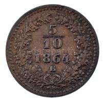 1864B 5/10kr Cu T:AU-XF Adamo M3