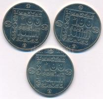 1985. 100Ft Cu-Ni-Zn (3xklf) "Természetvédelem - Mocsári Teknős, Vadmacska, Vidra" T:UNC,A...