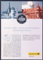 Németország 2000. "Düsseldorf" Ag (999) emlékérem 15g kisalakú emlékíven, alkalmi bélyegző...