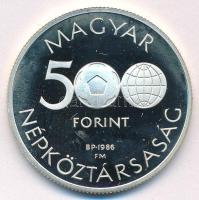 1986. 500Ft Ag "Labdarúgó Világbajnokság - Mexikó 1986" kapszulában T:AU (PP) Adamo EM95