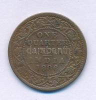 India 1886. 1/4A Cu "Viktória Császárné" T:VF
India 1886. 1/4 Anna Cu "Victoria Empr...