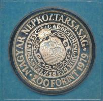 1979. 200Ft Ag "Bethlen Gábor" fekete MNB tokban T:PP Adamo EM58