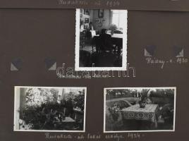1932-1934 Ráday és Budakeszi úti lakásokról 13 darab fotó, albumlapokra ragasztva