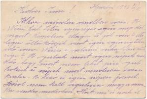 1942 Frank Imre zsidó KMSZ-nek (közérdekű munkaszolgálatos) küldött tábori posta levél a debreceni V...