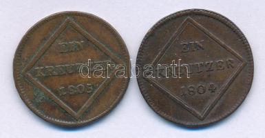 Ausztria / Salzburg 1804M - 1805. 1kr Cu "III. Ferdinánd" (2xklf) T:XF,VF patina
Austria ...