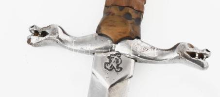 Jelzett hagyományőrző tőr, h: 40 cm