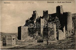 Galambóc, Golubac; Festungsruine Golubács / várrom. Hutterer G. kiadása (Orsova) / fortress, castle ruins