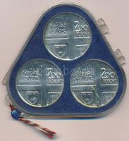 1977. 200Ft Ag (3xklf) "Magyar festők II. / Csontváry, Mányoki, Rippl-Rónai" érmesor plomb...