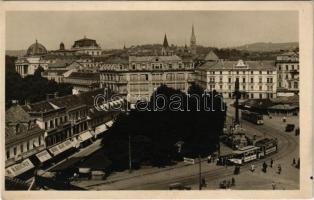 Graz (Steiermark), Jakominiplatz / square, Grand Hotel Steirerhof, tram, shops of Anton Oblack, Scheiner