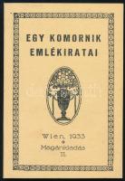 Egy komornik emlékiratai. Wien, 1933, Magánkiadás 11. REPRINT! Erotikus könyv. Kiadói papírkötés, jó állapotban.