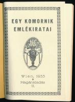 Egy komornik emlékiratai. Wien, 1933, Magánkiadás 11. REPRINT! Erotikus könyv. Kiadói papírkötés, jó...