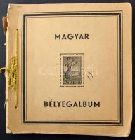 Alig használt előnyomott magyar album az 1945-1963 közötti időszakból, néhány bélyeggel