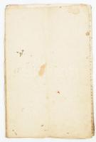 1775 Ungvár mezővárosának adóbefizetéséről készült lajtsrom 4 beírt oldal