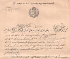 1913 Tőry Gusztáv (1857-1925) igazságügyi miniszteri államtitkár, leendő igazságügy-miniszter (1918)...