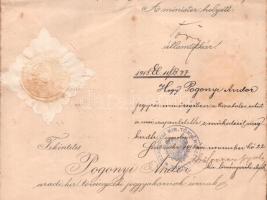 1913 Tőry Gusztáv (1857-1925) igazságügyi miniszteri államtitkár, leendő igazságügy-miniszter (1918)...