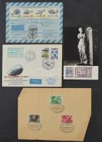 Elsőnapi borítékok, alkalmi légi levelek, CM-ek, emléklapok, néhány régi alkalmi bélyegzés lapokon, mappában