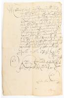 1725 Forgolány, Ugocsa vármegye, bizonyságlevél Téri Miklós, Forgolányi Szabó Imre, Csató Gáspár, Sz...