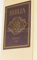 Vizsolyi Biblia. I-II. kötet. Bp., 1990, Helikon. Kiadói dombornyomott, aranyozott, bordázott gerinc...