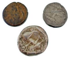 Vegyes, 3db-os ókori lot, közte Római Köztársaság / Marcus Antonius Kr.e. 32-31. Antoninianus Ag (3,...