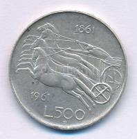 Olaszország 1961. 500L Ag "Olasz egység centenáriuma" T:XF ph. Italy 1961. 500 Lire Ag &qu...