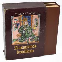 Thuróczy János: A magyarok krónikája. I-II. kötet. I.: A Thuróczy-krónika 1488-as augsburgi kiadásának hasonmása. II.: Kísérőkötet (magyar szöveggel, tanulmányokkal). Ford.: Horváth János. Bp., 1986, Helikon. Kiadói egészbőr-kötés, kissé sérült kiadói kartontokban.