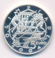 San Marino 2003R 5E Ag &quot;2004-es Olimpia&quot; T:UNC,AU (eredetileg PP)  San Marino 2003R 5 Euro &quot;2004 Olympics&quot; C:UNC,AU (originally PP) Krause KM#453