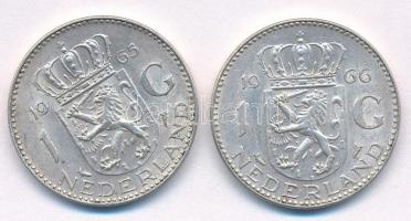Hollandia 1965. 1G Ag "I. Julianna" + 1966. 1G Ag "I. Julianna" T:AU,XF
Netherl...