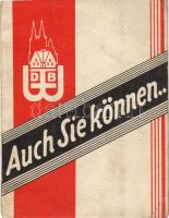 1930 Német építési társaság dekoratív mechanikus reklámfüzete