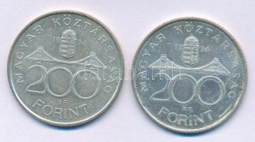 1994. 200Ft Ag "Deák" (2x) T:AU,XF Adamo F13.1