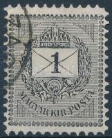 1889 Feketeszámú 1kr 27e 11 1/2 tűfogazással (50.000)