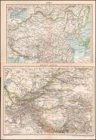 cca 1900 11 db Ázsiával kapcsolatos térképmelléklet a Pallas Nagy Lexikonából. Posner Károly Lajos é...