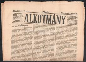 1911 Az Alkotmány c. folyóirat YVI. évf. 147. száma