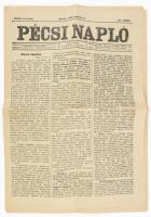 19090 A Pécsi Napló c. folyóirat XVIII. évf. 62. száma. Háború küszöbén c. vezércikkel