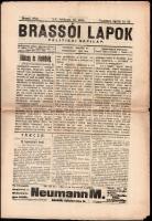 1914 A Brassói lapok c. folyóirat XX. évf. 95. szám benne a többség és kisebbségről szóló cikkel