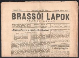 1914 A Brassói lapok c. folyóirat XX. évf. 76. szám benne Magyarellenes-e a román közvélemény c. cik...