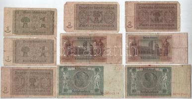 Német Birodalom / Weimari Köztársaság 1929. 10M (2x) + Harmadik Birodalom 1937. 1M (2x) + 2M (3x) + ...