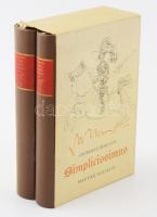 Grimmelshausen, Johann Jakos Christoffel von: A kalandos Simplicissimus. I-II. köt. Ford.: Háy Gyula. Hincz Gyula illusztrációival. Bp., 1964, Magyar Helikon. Kiadói egészbőr-kötés, minimálisan kopott borítóval, kiadói kartontokban. Számozott (448./600) példány.