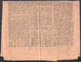 1919 augusztus 18. A Reggeli Hírek c. újság 1. száma román cenzúrával