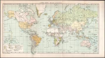 cca 1900 11 db Amerikával és Afrikával kapcsolatos térképmelléklet a Pallas Nagy Lexikonából. Posner...