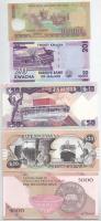 Vegyes 5db-os egzotikus bankjegy lot, közte Vietnám DN(2014) 10.000D polimer bankjegy T:AU-F
Mixed ...