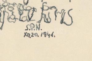 Nolipa István Pál (1907-1986): Rigoletto-előadás a budapesti központi Vasas-székházban, 1941. Tus, p...