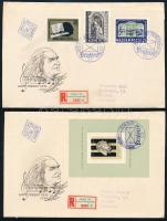 1961 Liszt Ferenc sor + blokk 2 db FDC-n