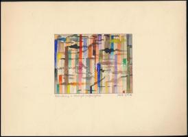 Nolipa István Pál (1907-1986): Előtanulmány a kémények szinfoniájához, 1937. Akvarell, ceruza, papír. Jelzett. Hátoldalán K. sz. 5 / 937 katalógusszámmal. 9,5x12 cm. Rendkívül korai darab az életműből!