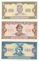 Ukrajna 1992. 1H + 2H + 5H T:AU,XF Ukraine 1992. 1 Hryvnia + 2 Hryvni + 5 Hryven C:AU,XF Krause 103., 104., 105.